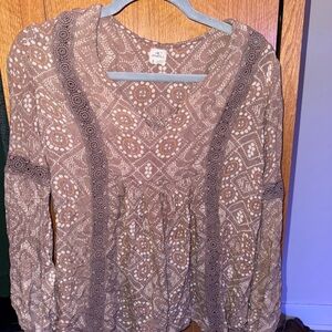 Women's O’Neill Brown Patterned Top